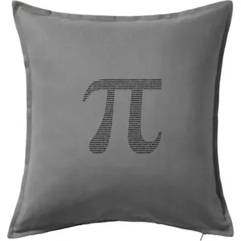 Polštář Pí - číslice - Polštář 50x50 - 50x50 - Pouze potah ( Tmavě šedý melír )