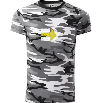 Párová turistická značka žlutá - Army CAMOUFLAGE - XS ( Šedý maskáč )