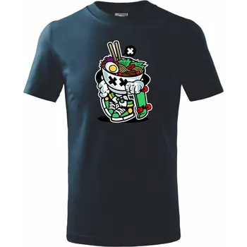 Chlapecké tričko Saláťák na skejtu - Tričko dětské bavlněné - 98 cm / 2 roky ( Námořní modrá (velmi tmavá - téměř černá) )