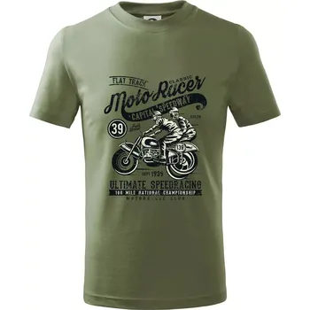 Moto Racer Classic - Tričko dětské bavlněné - 98 cm / 2 roky ( Khaki )