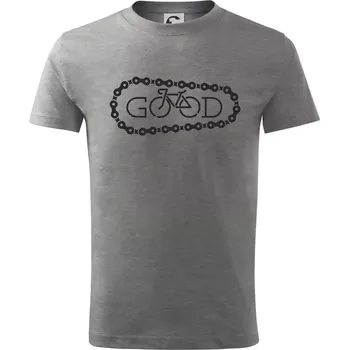 Good cyklista - Tričko dětské bavlněné - 98 cm / 2 roky ( Tmavě šedý melír )