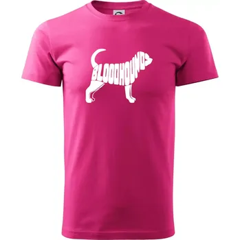 Pánská móda Bloodhound nápis v těle - Klasické pánské triko vyšší gramáže - L ( Purpurová )