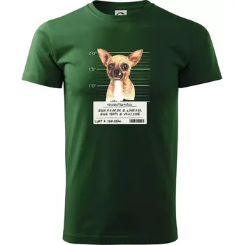 Pánské tričko Lump a darebák čivava - Triko extra velké (5-8XL) - 6XL ( Lahvově zelená )