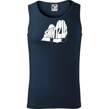 Shih-tzu - nápis v těle - Tílko pánské Core - 2XL ( Námořní modrá (velmi tmavá - téměř černá) )