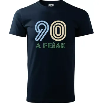 Pánské tričko 90 a fešák - Triko extra velké (5-8XL) - 7XL ( Námořní modrá (velmi tmavá - téměř černá) )