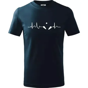 Chlapecké tričko Pinball EKG - Tričko dětské bavlněné - 98 cm / 2 roky ( Námořní modrá (velmi tmavá - téměř černá) )