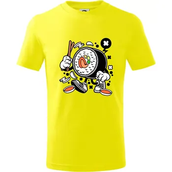 Sushiman - Tričko dětské bavlněné - 98 cm / 2 roky ( Citrónová )