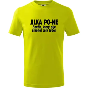 Alkapone - Tričko dětské bavlněné - 98 cm / 2 roky ( Limetková )