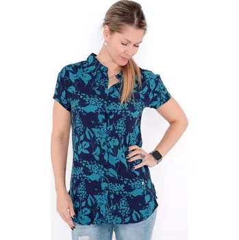 Dámská halenka KIXMI PANTHEA TMAVĚ MODRÁ XS