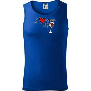 I love you and red wine - Tílko pánské Core - S ( Královská modrá )