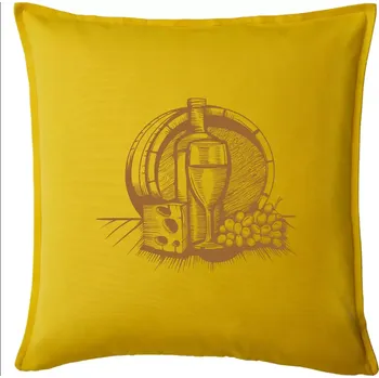 Polštář Sud vína - Polštář 50x50 - 50x50 - Pouze potah ( Žlutá )