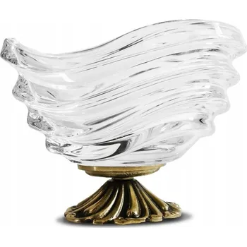 Dekorativní výrobek Sklo + Mosaz Mísa Podnos Bohemia Křišťál
