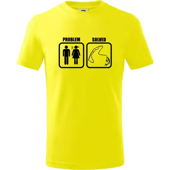 Problém rybaření - Tričko dětské bavlněné - 98 cm / 2 roky ( Citrónová )