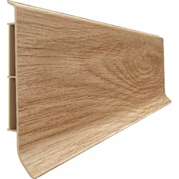 soklová lišta Lišta Vilo PVC 16 x 80, délka 200 cm, dub