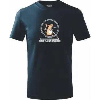 Chlapecké tričko Jsem v jednom kole - Tričko dětské bavlněné - 98 cm / 2 roky ( Námořní modrá (velmi tmavá - téměř černá) )