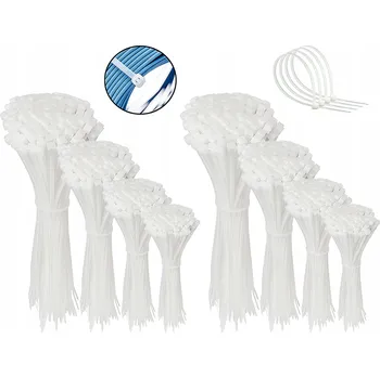 Stahovací páska Upínací pásky, bílé stahovací pásky 4,8 mm 800 ks