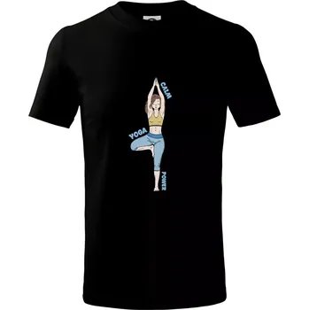 Chlapecké tričko Calm yoga power (Radek Pilař ART) - Tričko dětské bavlněné - 98 cm / 2 roky ( Černá )