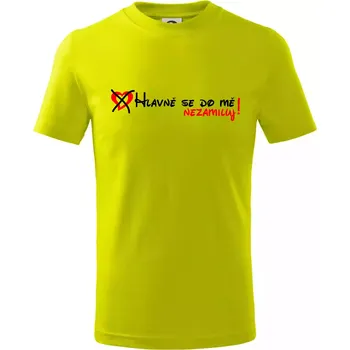 Chlapecké tričko Hlavně se do mě nezamiluj - Tričko dětské bavlněné - 98 cm / 2 roky ( Limetková )