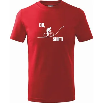 Chlapecké tričko Oh shift - Tričko dětské bavlněné - 98 cm / 2 roky ( Červená )