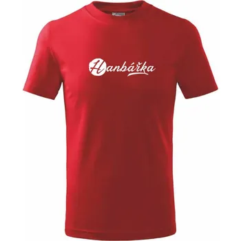 Hanbářka okrasné - Tričko dětské bavlněné - 98 cm / 2 roky ( Červená )