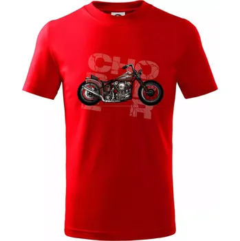 Chopper 002 - Tričko dětské bavlněné - 98 cm / 2 roky ( Červená )