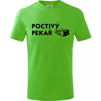 Poctivý Pekař - Tričko dětské bavlněné - 98 cm / 2 roky ( Apple Green )