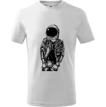 Chlapecké tričko Astronaut Punkster - Tričko dětské bavlněné - 98 cm / 2 roky ( Bílá )