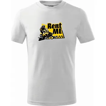 Chlapecké tričko Skútr Rent me - Tričko dětské bavlněné - 98 cm / 2 roky ( Bílá )