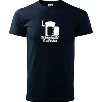 Pánské tričko Nespěchat a kouřit - Triko extra velké (5-8XL) - 8XL ( Námořní modrá (velmi tmavá - téměř černá) )