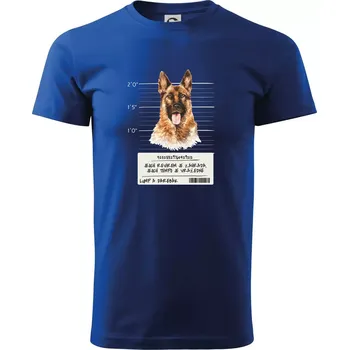 Pánské tričko Lump a darebák - Německý ovčák - Triko extra velké (5-8XL) - 7XL ( Královská modrá )