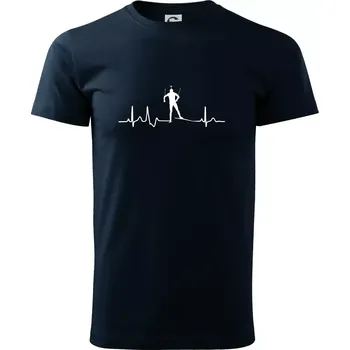 Pánské tričko EKG biatlon - Triko extra velké (5-8XL) - 8XL ( Námořní modrá (velmi tmavá - téměř černá) )