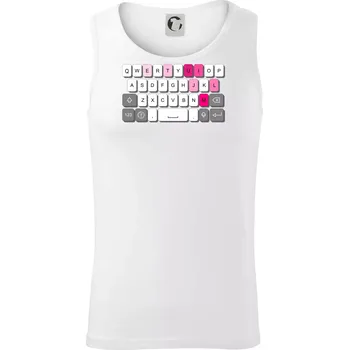 Pánské termoprádlo Klávesnice miluju tě - Tílko pánské Core - M ( Bílá )