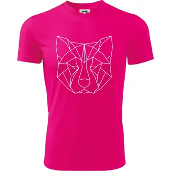 Chlapecké tričko Akita Inu - Geometrie - Dětské triko sportovní (dresovina) - 134 cm/8 let ( Neon Pink )