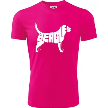 Bígl - nápis v těle - Dětské triko sportovní (dresovina) - 146 cm/10 let ( Neon Pink )
