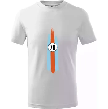 Vintage Race 70 - Tričko dětské bavlněné - 98 cm / 2 roky ( Bílá )