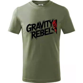 Chlapecké tričko Gravity rebel - Tričko dětské bavlněné - 98 cm / 2 roky ( Khaki )