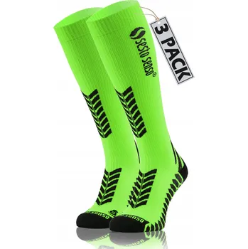 Pánské ponožky Sesto Senso 3 páry vysokých běžeckých ponožek 35-38 zelené