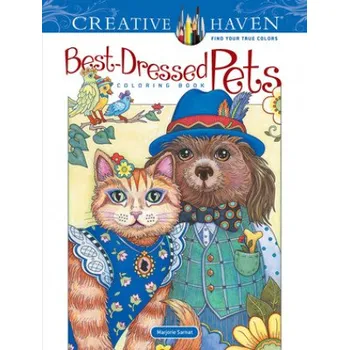 První čtění Creative Haven Best-Dressed Pets Coloring Book (Marjorie Sarnat)(Kniha)