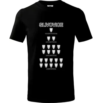 Chlapecké tričko Slivovice počítání (Hana-creative) - Tričko dětské bavlněné - 98 cm / 2 roky ( Černá )