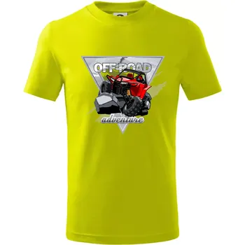 ATV adventure buggy - Tričko dětské bavlněné - 98 cm / 2 roky ( Limetková )