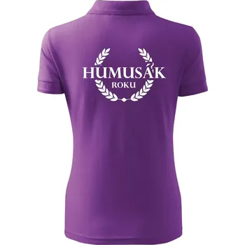Humusák roku - Polokošile dámská Pique Polo - S ( Fialová )