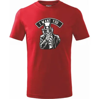Chlapecké tričko I want you - Tričko dětské bavlněné - 98 cm / 2 roky ( Červená )