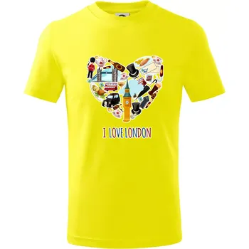London turistic - Tričko dětské bavlněné - 98 cm / 2 roky ( Citrónová )