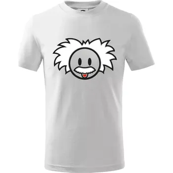 Albert Einstein - Tričko dětské bavlněné - 98 cm / 2 roky ( Bílá )