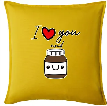 Polštář I love you and nugget - Polštář 50x50 - 50x50 - Pouze potah ( Žlutá )
