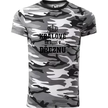 Králové se rodí v březnu - Army CAMOUFLAGE - XS ( Šedý maskáč )