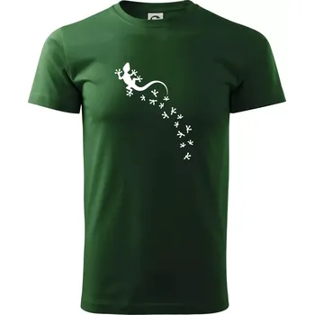 Geocaching Gekoni - Triko extra velké (5-8XL) - 7XL ( Lahvově zelená )