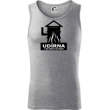 Udírna je můj domeček pro panenky - Tílko pánské Core - 2XL ( Tmavě šedý melír )
