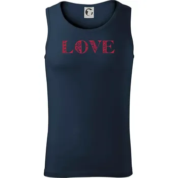 Folklor - LOVE - Tílko pánské Core - L ( Námořní modrá (velmi tmavá - téměř černá) )