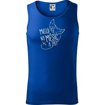 Miluju tě na měsíc a zpět - Tílko pánské Core - L ( Královská modrá )